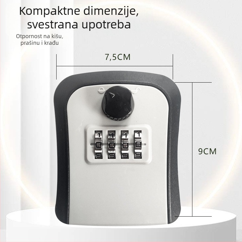 KX005 ABS plastična kutija za ključeve s bravom – moderno minimalistički dizajn, kompatibilno s Cat-Eye, za dekoraciju, B&B, školu, skladište