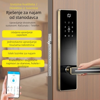 Hotelska pametna brava s IC kartom, pristup lozinka i otisak prsta — nadograđena zaštita od krađe, prilagodljiva