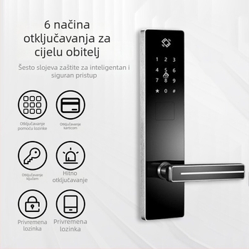 Hotelska pametna brava s IC kartom, pristup lozinka i otisak prsta — nadograđena zaštita od krađe, prilagodljiva