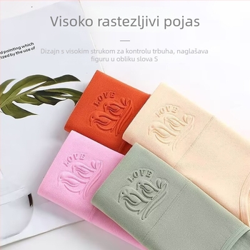 Ženske pamučne gaćice visokog struka – nakon poroda, oblikovanje trbuha, cvjetni uzorak