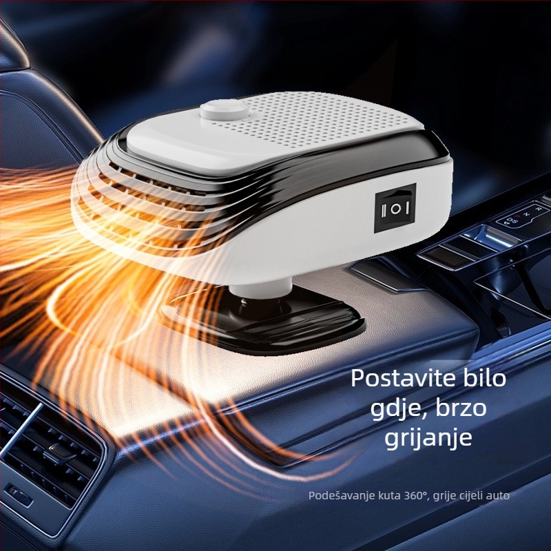 Automobilski grijac za auto 12V s brzim zagrijavanjem, ABS kućište, 120W, model 9847, defogger za staklo