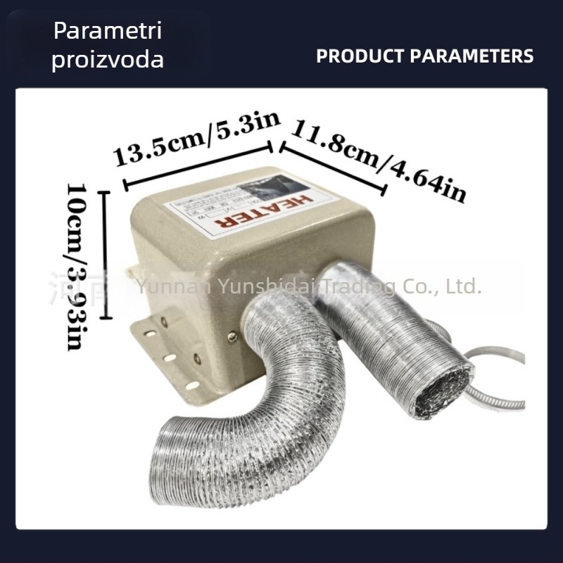 Grijač vozila 12V/24V, 150W, metal