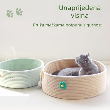 Mačje gnijezdo od pamukovog užeta - otporno na grebanje, otporno na habanje, perivo