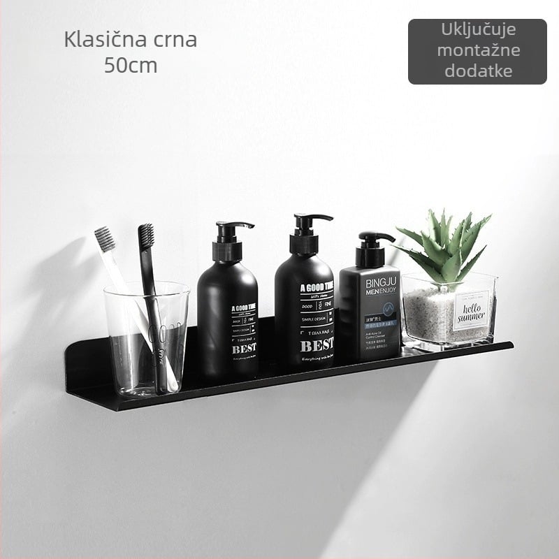 Stalak za skladištenje kupaonice za tuš, Space aluminij, nosivost 20 kg, jedan sloj, površina bez prašine, odvoda pladanj protiv oksidacije, porijeklo Wenzhou, Zhejiang