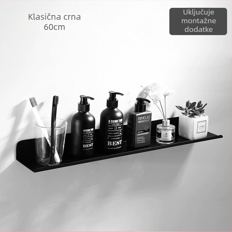 Stalak za skladištenje kupaonice za tuš, Space aluminij, nosivost 20 kg, jedan sloj, površina bez prašine, odvoda pladanj protiv oksidacije, porijeklo Wenzhou, Zhejiang