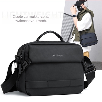 Muška torba preko ramena za poslovna putovanja, Meiyu lingxin, urbani minimalistički stil, membranski materijal, podstava od poliestera