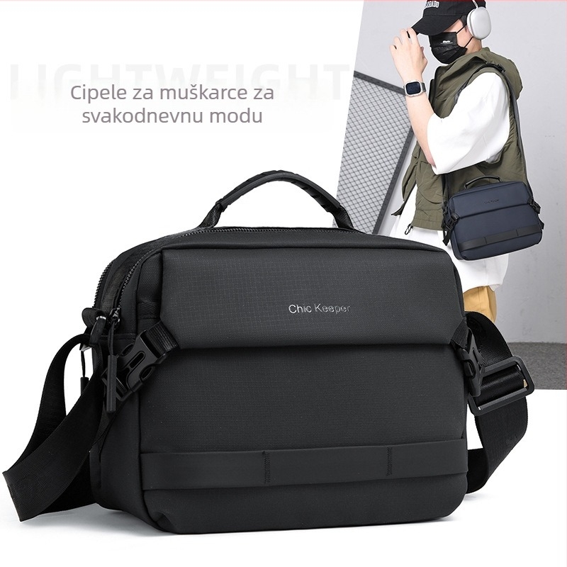 Muška torba preko ramena za poslovna putovanja, Meiyu lingxin, urbani minimalistički stil, membranski materijal, podstava od poliestera