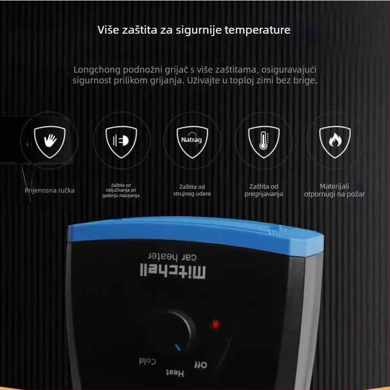 Automobilski grijač 12V/24V, 150-260W, modeli H-201/H-202/H-601/H-602/H-701/H-702, za grijanje i odmagljivanje