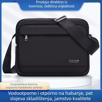 Muška torba preko ramena – unisex stil, PU materijal, Oxford podstava, prozračna, proširivi kapacitet