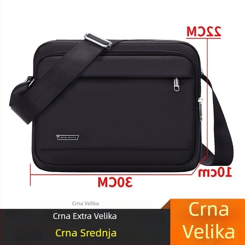 Muška torba preko ramena – unisex stil, PU materijal, Oxford podstava, prozračna, proširivi kapacitet
