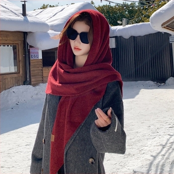 Ženski vuneni trokutasti šal, warp knitting tkanje, održava toplinu zimi, svestran stil