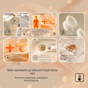 Bejirog Arctic Velvet termo donje rublje s fleisom, muški komplet gornji dio s dugim rukavom i hlače, debeli 251–300 g/m2, glavna tkanina 80–90% poliester, topao, antibakterijski, anti-pilling, jednobojan