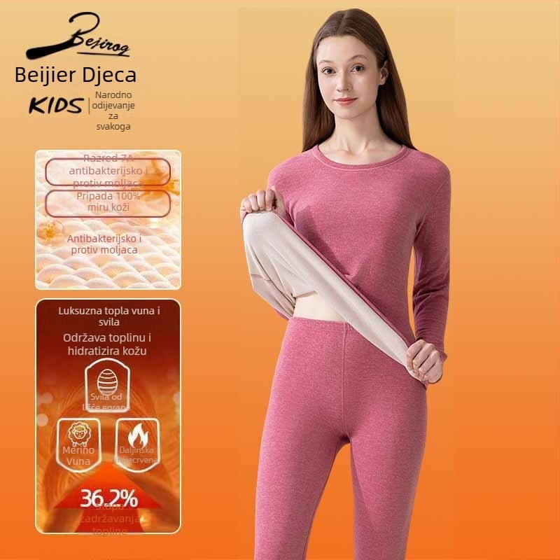 Bejirog Arctic Velvet termo donje rublje s fleisom, muški komplet gornji dio s dugim rukavom i hlače, debeli 251–300 g/m2, glavna tkanina 80–90% poliester, topao, antibakterijski, anti-pilling, jednobojan