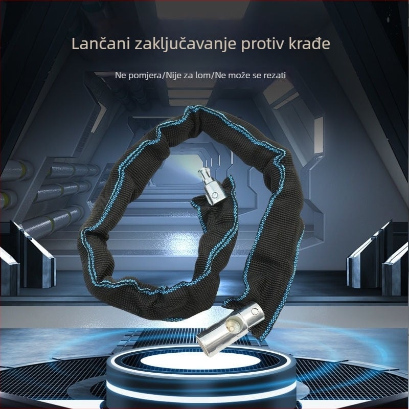 Lančana zaključavka protiv krađe za bicikle – prenosna, debela i produžena lanac, pogodan za električne i planinske bicikle