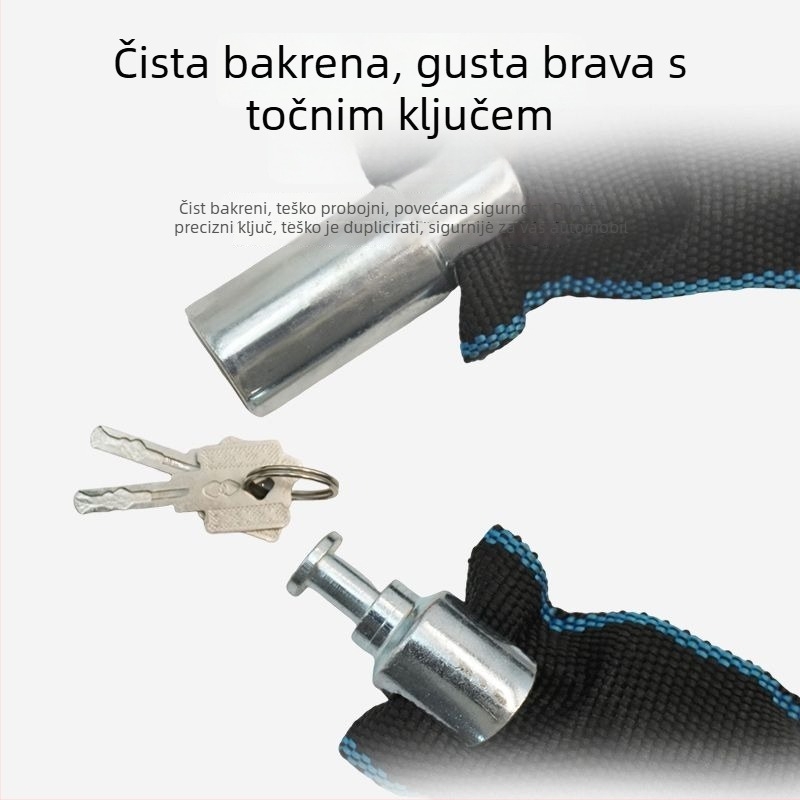 Lančana zaključavka protiv krađe za bicikle – prenosna, debela i produžena lanac, pogodan za električne i planinske bicikle