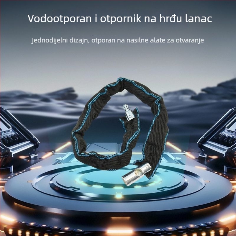 Lančana zaključavka protiv krađe za bicikle – prenosna, debela i produžena lanac, pogodan za električne i planinske bicikle