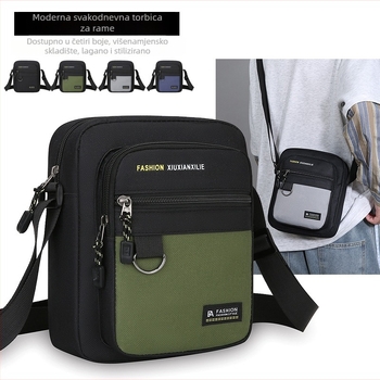 Muška crossbody torba – gradski stil, Oxford tkanina, vodootporna, prozračna, ultra lagana, otporna na habanje