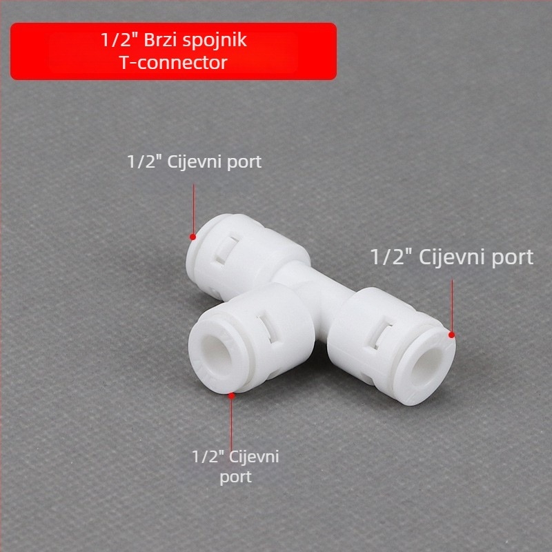 Ventil s tri puta za pročišćivač vode, bakar, model JS1038-3, okretni montažni, 0–90 °C, voda