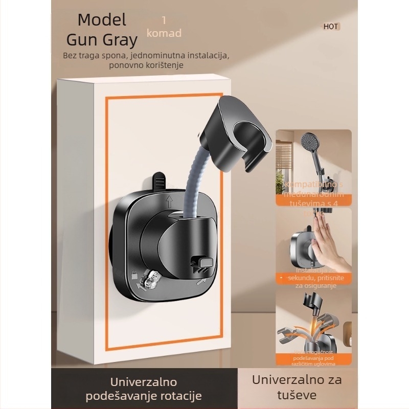 ABS držač za tuš, zidni, rotirajući i odvojivi, model Hnbh10186-2, izlaz vode miješan