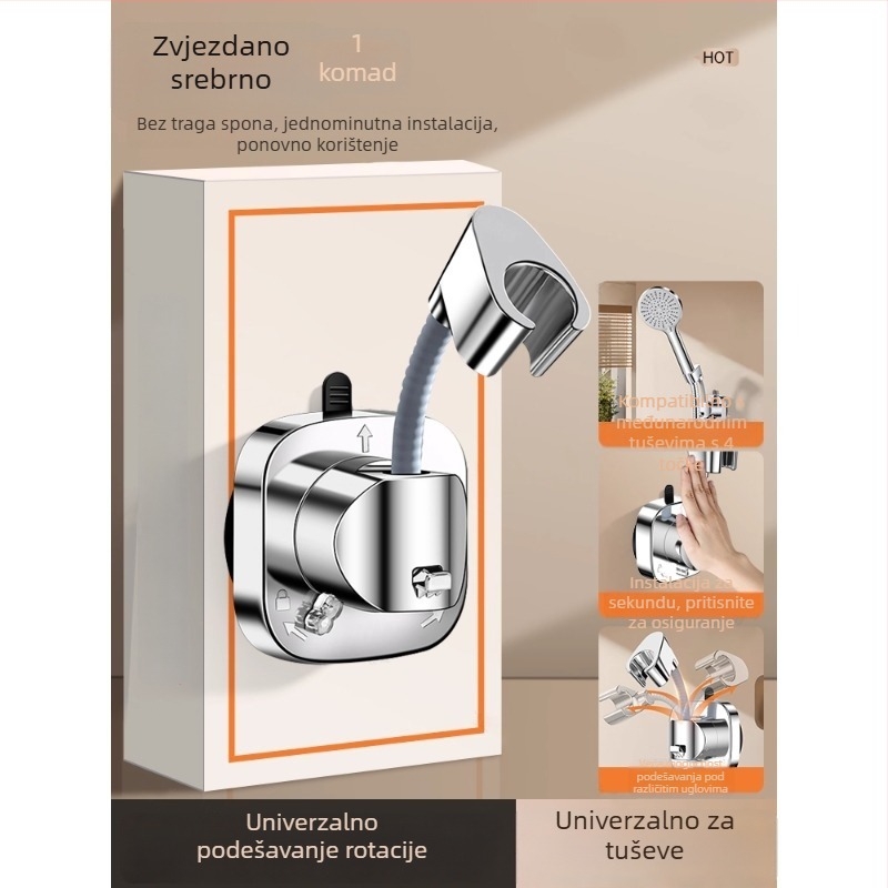 ABS držač za tuš, zidni, rotirajući i odvojivi, model Hnbh10186-2, izlaz vode miješan