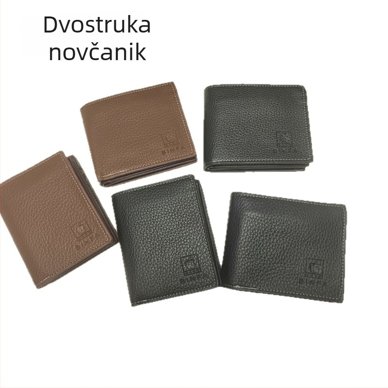 Muški novčanik od PU kože, poslovni stil, više džepova za kartice, otporan na habanje, proljeće 2025