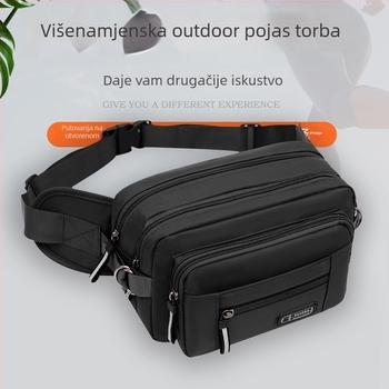 Muška torba za prsa velike kapacitete, sportski dizajn, Oxford tkanina, prozračna i ultralagana, kompatibilna s 8-inčnim laptopom, za rekreacijsko putovanje