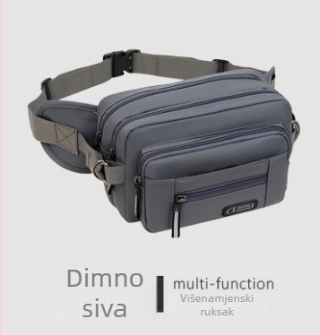 Muška torba za prsa velike kapacitete, sportski dizajn, Oxford tkanina, prozračna i ultralagana, kompatibilna s 8-inčnim laptopom, za rekreacijsko putovanje