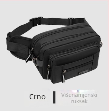 Muška torba za prsa velike kapacitete, sportski dizajn, Oxford tkanina, prozračna i ultralagana, kompatibilna s 8-inčnim laptopom, za rekreacijsko putovanje