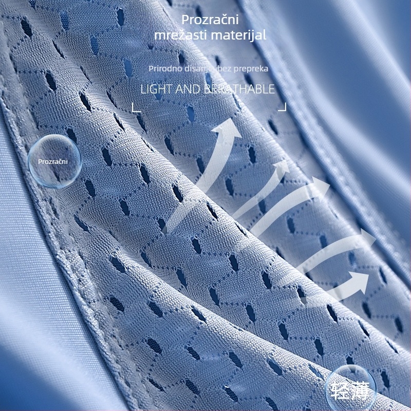 Muške bokserice od ice silk, prozračne, brzo sušeće, antibakterijske, pleteni materijal