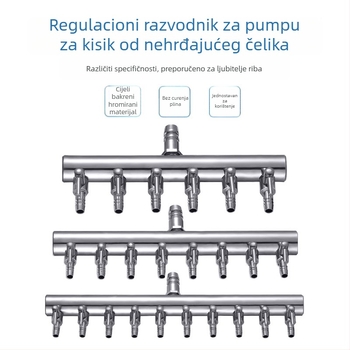 Ventil za kisik u akvariju s neovisnim prekidačem — razdjelnik za kisikovu cijev, regulator, težina 48–279 g
