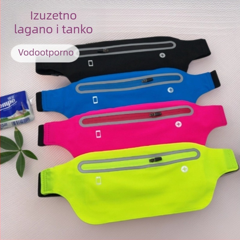 Torba za struk za mobitel – ultra tanka, vodootporna, lagana, protiv krađe, reflektirajuća za noćnu sigurnost (unisex)