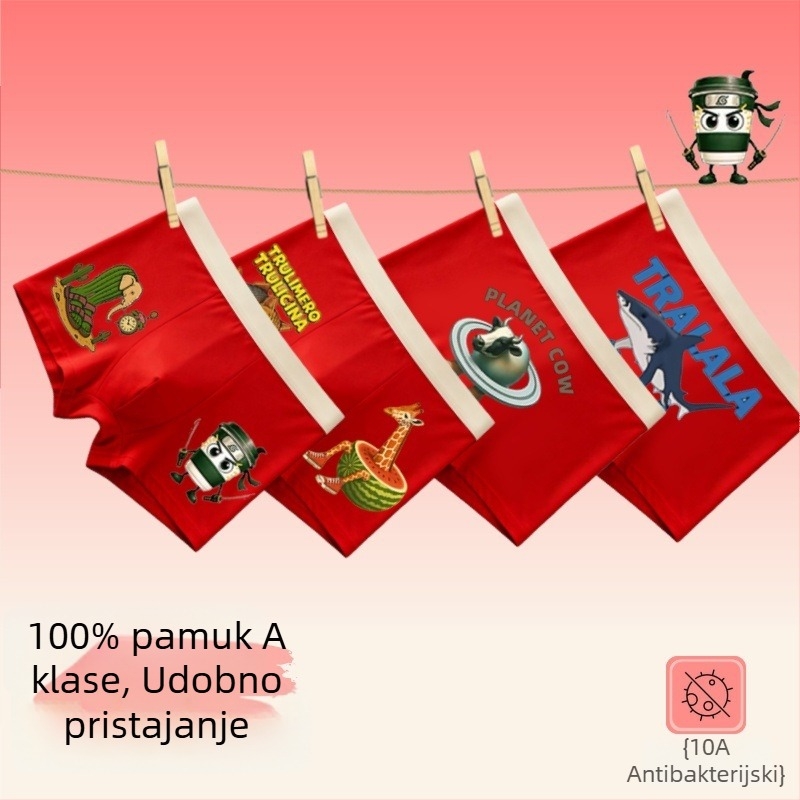 Dječje pamučne bokserice, kategorija A, za dječake, 95% pamuk, Zima 2025