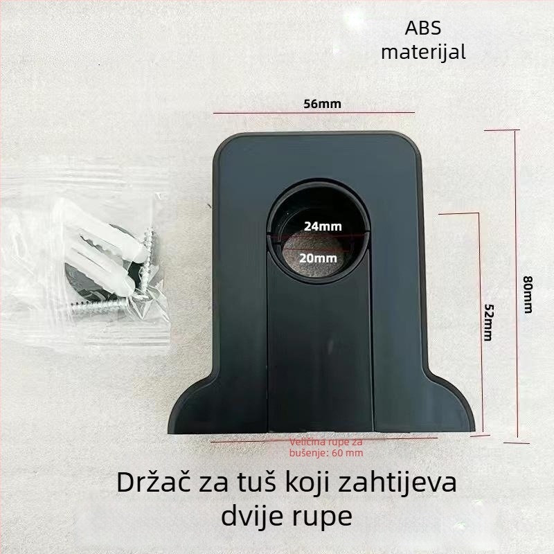 Držač tuša za cijev – ABS, odvojivi, bušenje montaža, model CN001CP, 1–90°C