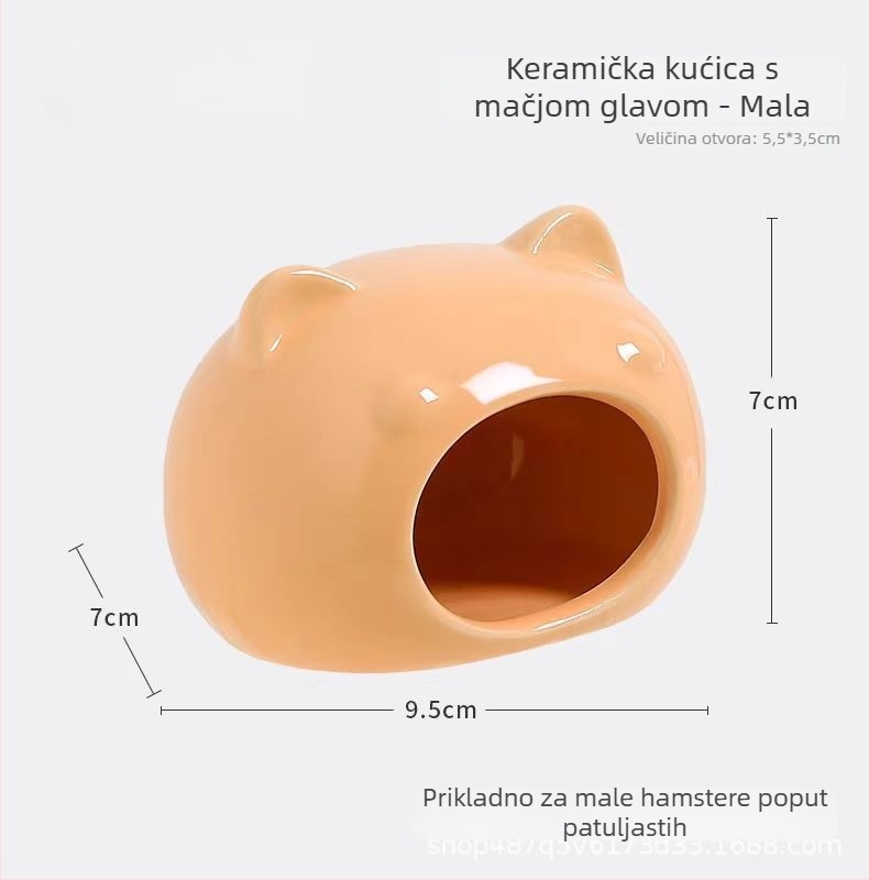 Keramičko gnijezdo za hrčka s ljetnim hlađenjem i kreativnim uređenjem kaveza | Foam Fun | za hrčke | godišnja doba: proljeće, ljeto, jesen