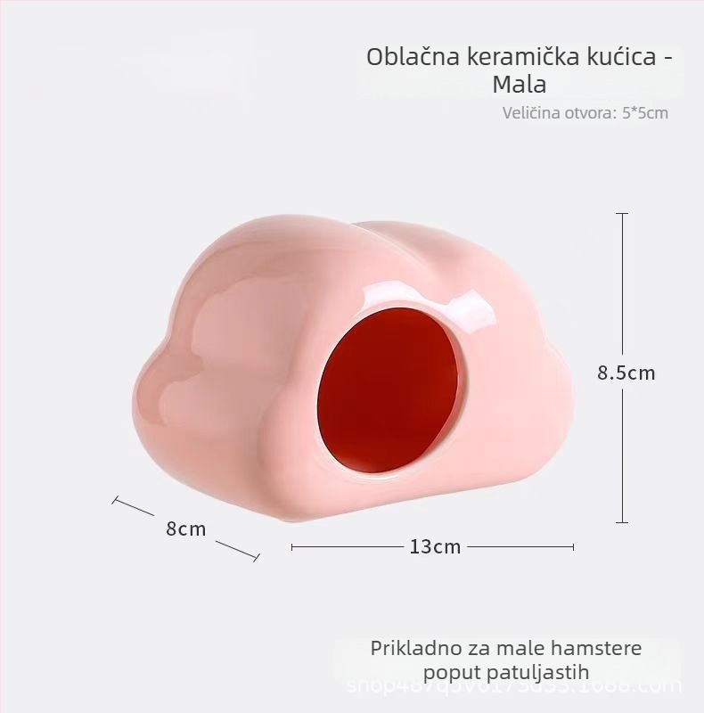 Keramičko gnijezdo za hrčka s ljetnim hlađenjem i kreativnim uređenjem kaveza | Foam Fun | za hrčke | godišnja doba: proljeće, ljeto, jesen