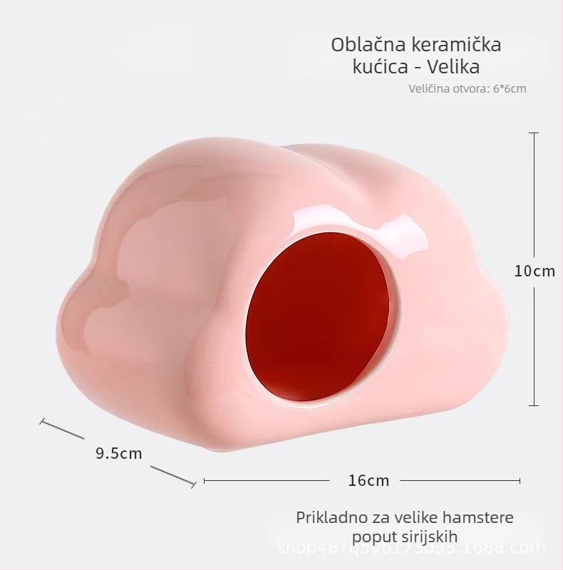 Keramičko gnijezdo za hrčka s ljetnim hlađenjem i kreativnim uređenjem kaveza | Foam Fun | za hrčke | godišnja doba: proljeće, ljeto, jesen