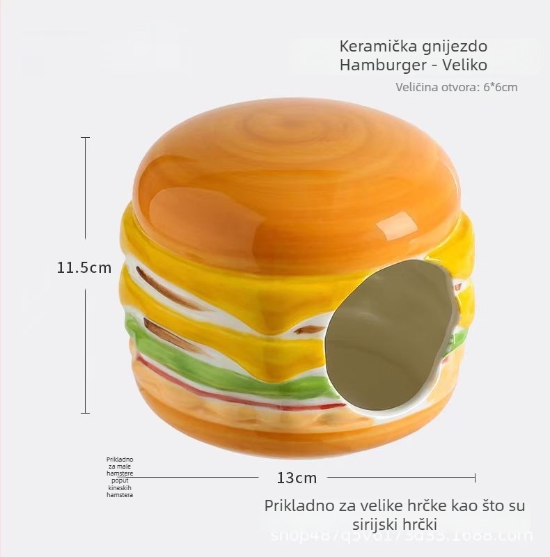 Keramičko gnijezdo za hrčka s ljetnim hlađenjem i kreativnim uređenjem kaveza | Foam Fun | za hrčke | godišnja doba: proljeće, ljeto, jesen