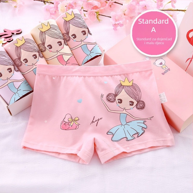 Dječje bokserice za djevojčice od čistog pamuka - 91-95% pamuka, sigurnosna klasa A, za djecu 3-8 godina