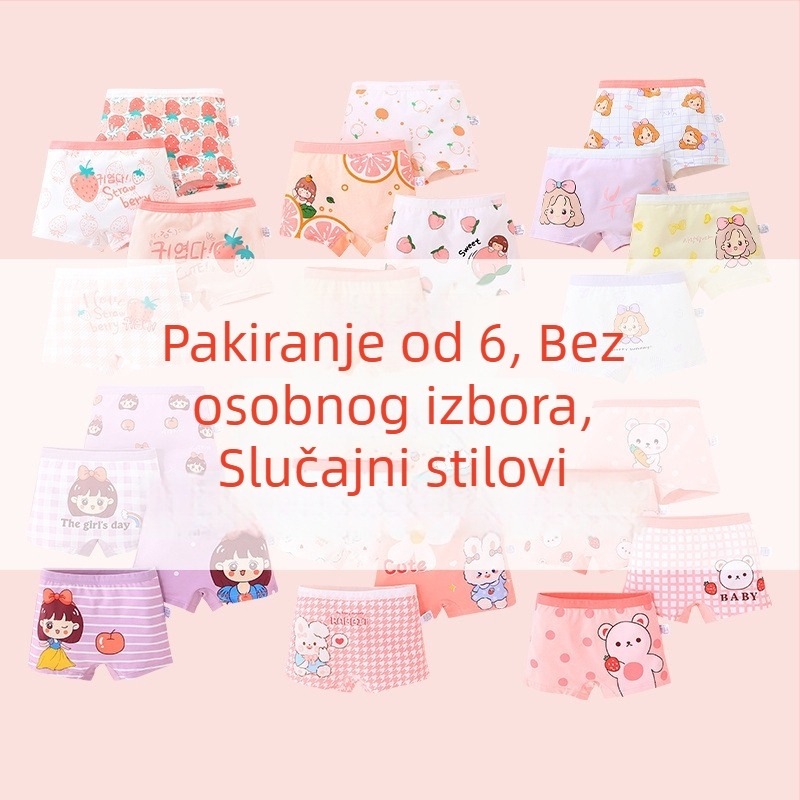 Dječje bokserice za djevojčice od čistog pamuka - 91-95% pamuka, sigurnosna klasa A, za djecu 3-8 godina