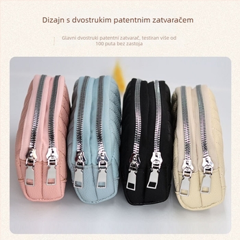 PU kožni novčanik za sitniše, podstava od poliester, 1 preklop, gradski minimalistički stil, sklopiv