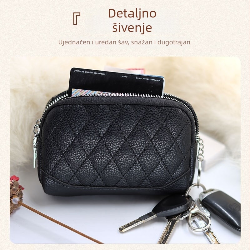 PU kožni novčanik za sitniše, podstava od poliester, 1 preklop, gradski minimalistički stil, sklopiv