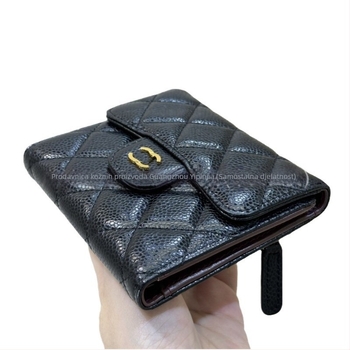 Kožni novčanik i držač kartica, karirani uzorak, podstava od prve sloje teleće kože, otporan na habanje i proširiv, za svakodnevnu upotrebu