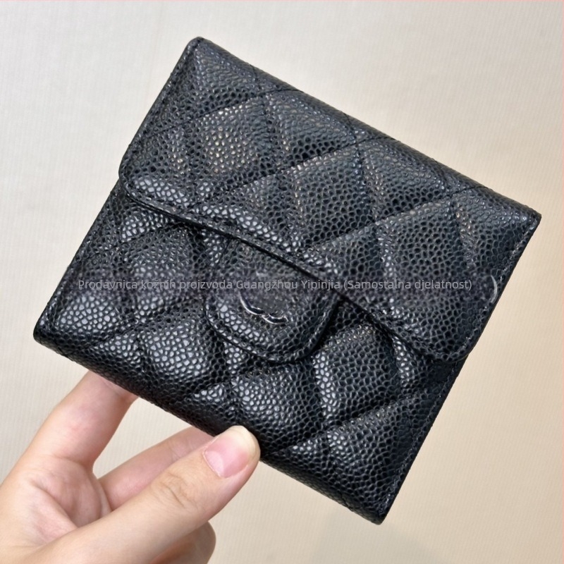 Kožni novčanik i držač kartica, karirani uzorak, podstava od prve sloje teleće kože, otporan na habanje i proširiv, za svakodnevnu upotrebu