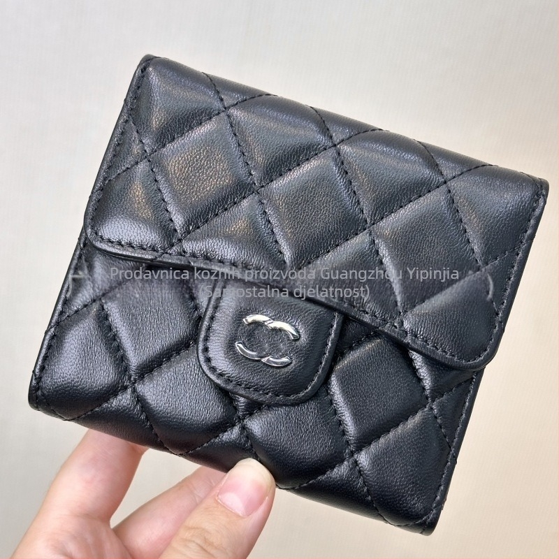 Kožni novčanik i držač kartica, karirani uzorak, podstava od prve sloje teleće kože, otporan na habanje i proširiv, za svakodnevnu upotrebu