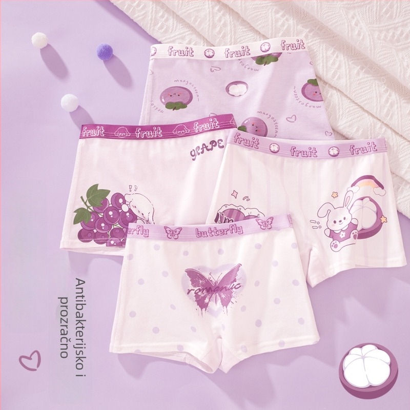 Dječje pamucne bokserice za djevojčice, 95% pamuk, sigurnosna klasa A, za djecu 3-8 godina