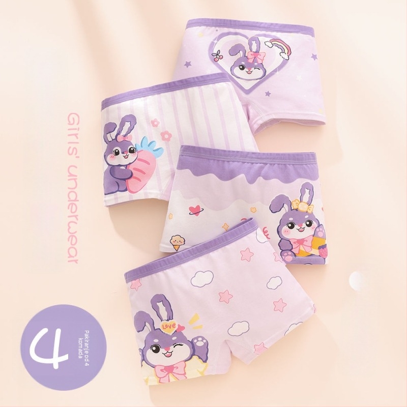 Dječje pamucne bokserice za djevojčice, 95% pamuk, sigurnosna klasa A, za djecu 3-8 godina