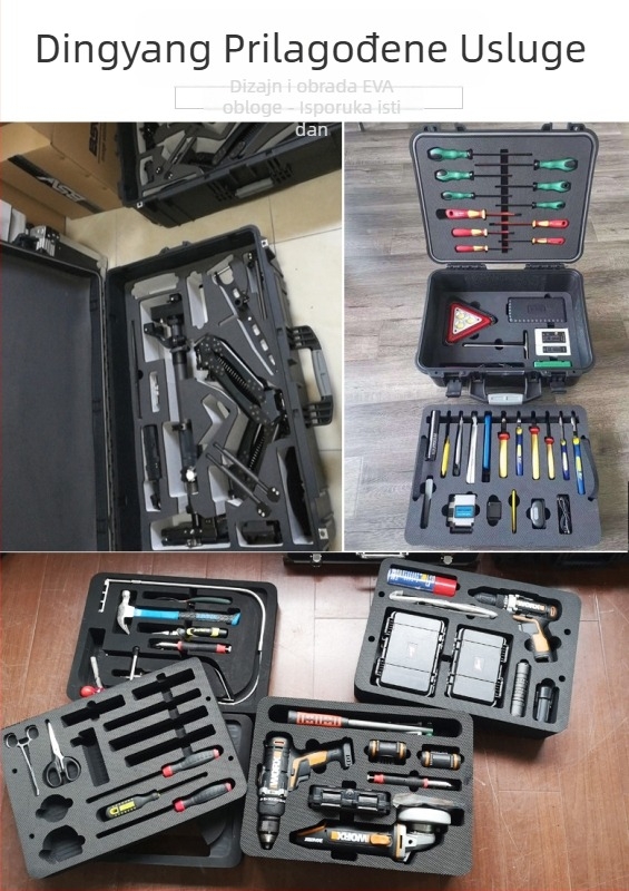 Plastična kutija za alate za vanjsku upotrebu, prijenosna, vodootporna, otporna na prašinu i udarce; višenamjensko skladište za alate, hardver, fotografske uređaje i šasiju drona.