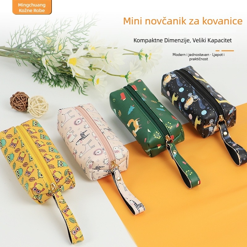 Mingchuang novčanik, PU koža, uzorak životinja, gradski stil, ženski novčanik