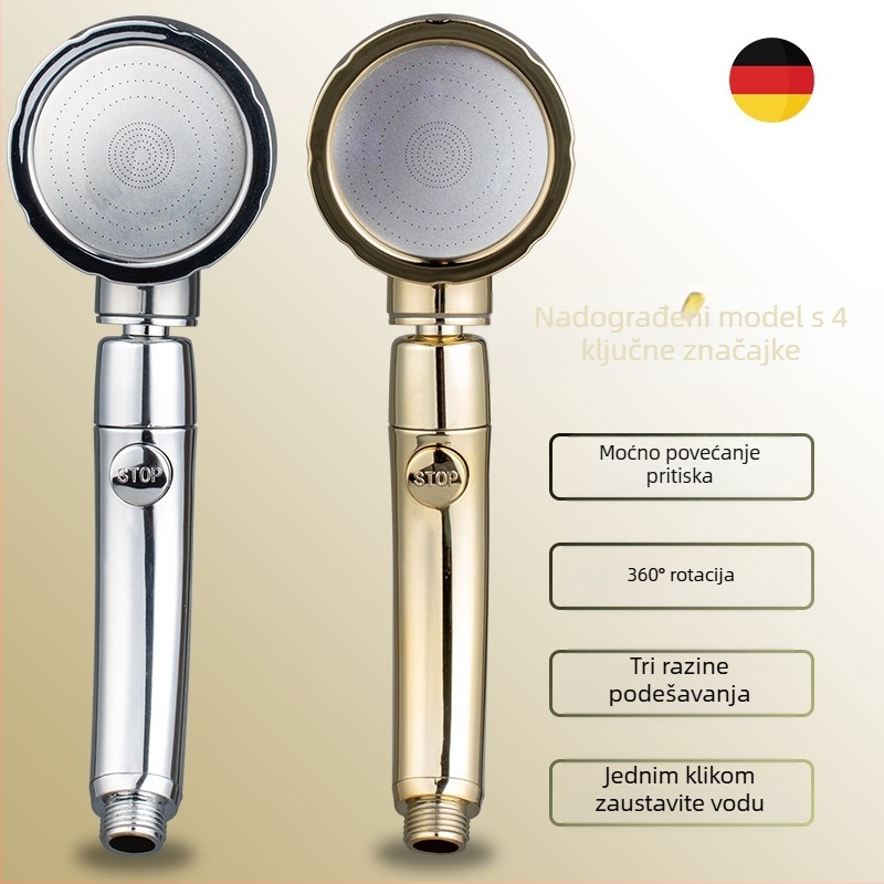 Set tuš glave s ručnim držalom, kišna funkcija, HS2018, ABS, 0–90°C, 1 MPa