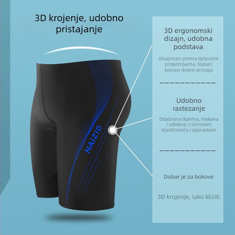 Muške plivačke kraće hlače, brzo sušeće, slobodnog kroja, 80-90% poliester, otisak, podstava od poliestera, za sportske i plivačke aktivnosti